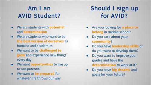 Am I an AVID student?